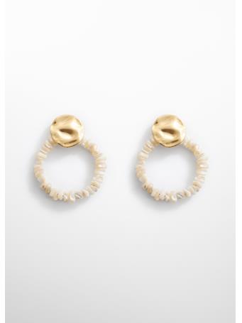 MANGO - Bead Loop Earrings GOLD