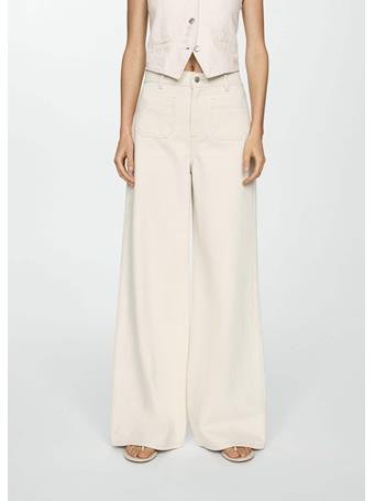 MANGO - Wideleg Jeans With Pockets NATURAL WHITE