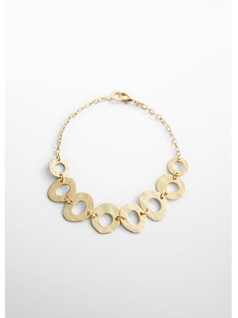 MANGO - Irregular Hoops Necklace GOLD