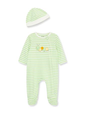 MAMIYE BROTHERS - Little Me Caterpillar Footie with Hat  GREEN