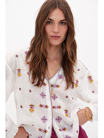 HOSS INTROPIA - Florida Embroidered Blouse IVORY