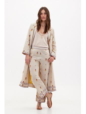 HOSS INTROPIA - Priscilla Embroidered Cotton Pants IVORY