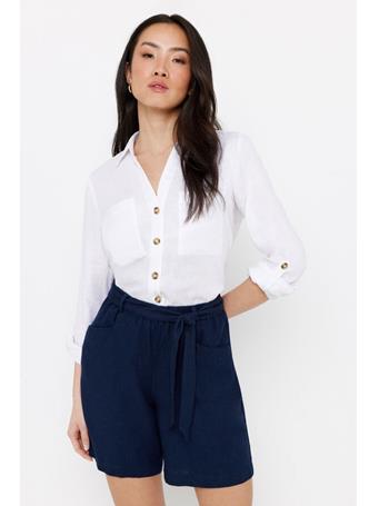 CORTEFIEL - Linen Bermuda Pants NAVY