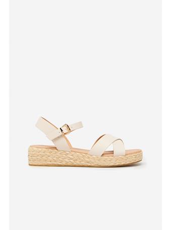 CORTEFIEL - Jute Platform Sandal IVORY
