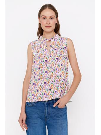 CORTEFIEL - Combined Teardrop Top WHITE PRINT