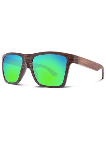 ABACO POLARIZED - Cruiser Sunglasses BLACK WOOD OCEAN