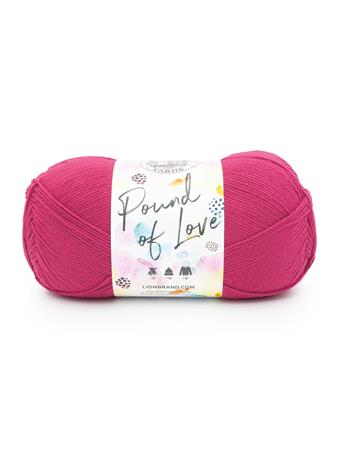 LION BRAND YARN - Pound of Love Yarn 186 CERISE