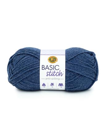 LION BRAND YARN - Basic Stitch Anti Pilling Yarn 406 DEEP DENIM HEATHER