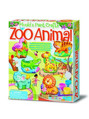 Mould & Paint Zoo Animals Craft Kit NO COLOR