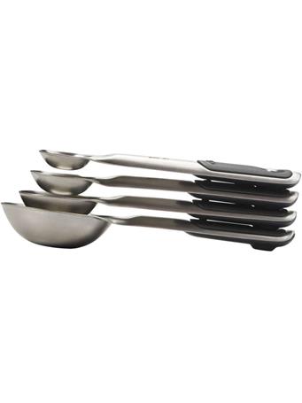 OXO - Good Grips 4 Piece Stainless Steel Measuring Spoons with Magnetic Snaps No Color