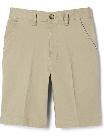FRENCH TOAST - Flat Front Short with Adjustable Waist KHAKI