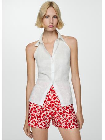 MANGO - Straight Short MEDIUM BLUE