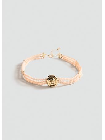 MANGO - Spiral Bead Necklace GOLD
