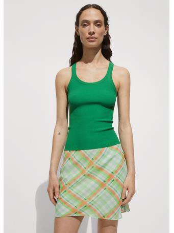 MANGO - Knit Strap Top MEDIUM GREEN