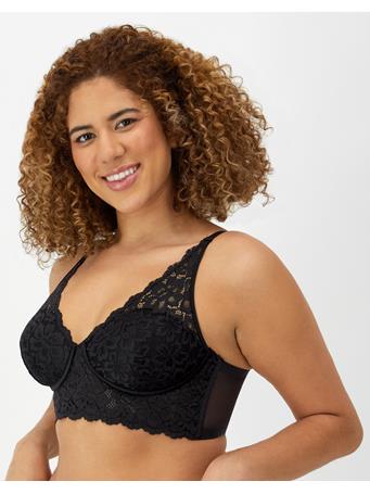 MAIDENFORM - Lightly Lined Convertible Lace Bralette BLACK