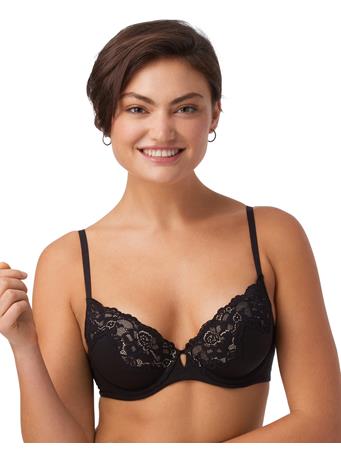 MAIDENFORM - Comfort Devotion Your Lift Underwire Bra, Convertible Straps BLACK/EVENING BLUSH