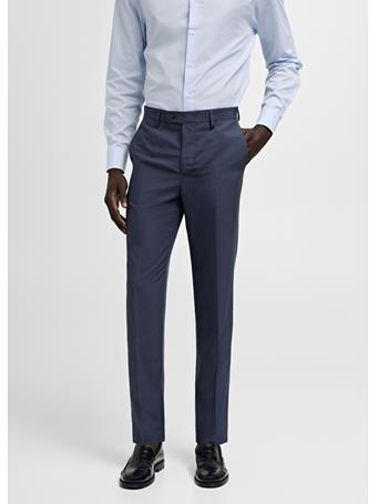 MANGO - Stretch Fabric Slim-fit Suit Pants BLUE