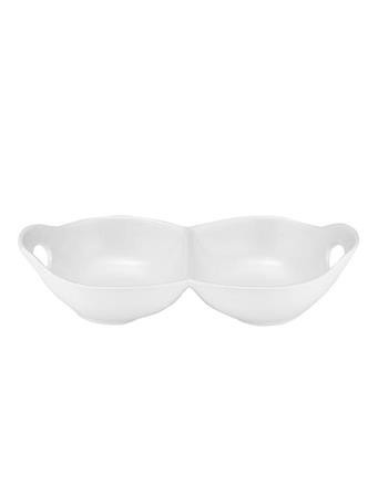 LADELLE - Host 2 Part Handled Bowl - White WHITE