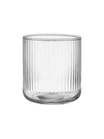 LADELLE - Zephyr Ribbed Glass Tumbler - Clear CLEAR