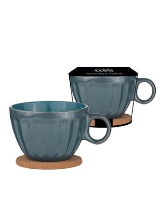 LADELLE - Elan Storm Blue Duo Mug & Coaster Set - Storm STORM