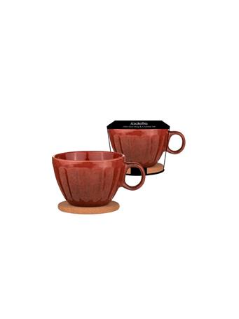 LADELLE - Elan Storm Blue Duo Mug & Coaster Set - Paprika PAPRIKA
