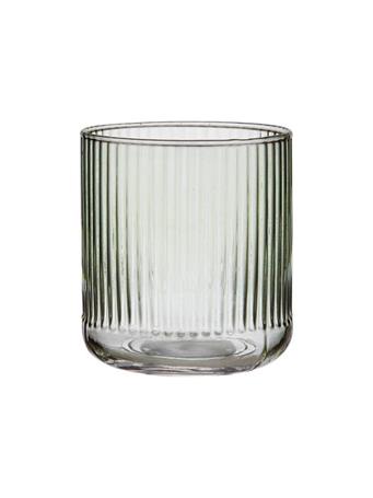LADELLE - Zephyr Ribbed Glass Tumbler - Green GREEN