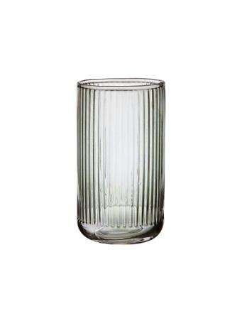 LADELLE - Zephyr Ribbed Glass Highball Tumbler - Green GREEN
