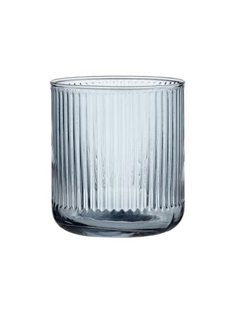 LADELLE - Zephyr Ribbed Glass Tumbler - Sky Blue SKY BLUE