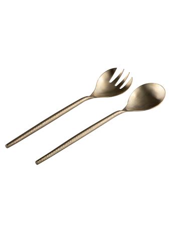 LADELLE - Hammered Salad Servers - Set of 2 GOLD