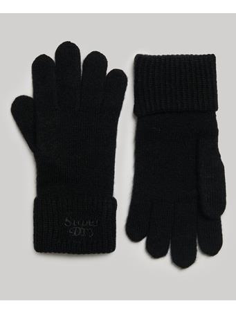SUPERDRY - Ribbed Knitted Gloves BLACK