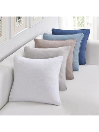 EDEN & WEST - Decorative Pillow Solid Linen Piping 26-NAVY