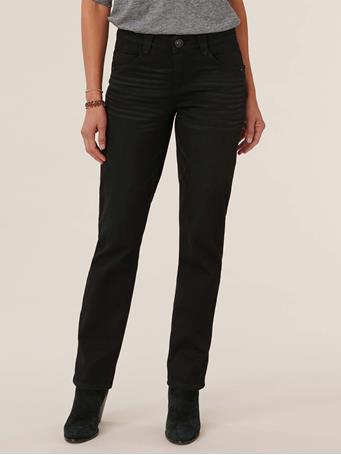 DEMOCRACY - "Ab"solution Black Denim Straight Leg Jeans BLACK