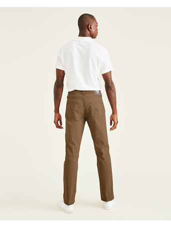 DOCKERS - Jean Cut Pants, Straight Fit LEATHER