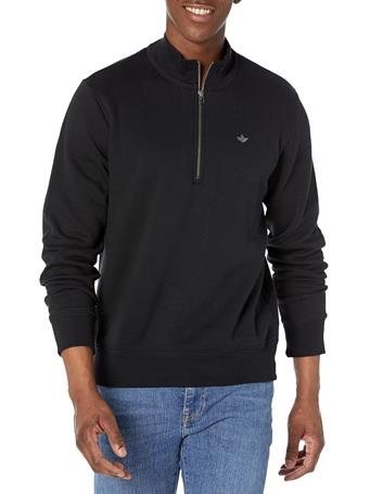 DOCKERS - Men's Regular Fit Quarter Zip Sweater BLACK
