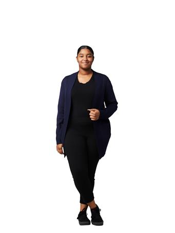 ACTIVE BASIC - [Plus] Open Sweater Cardigan NAVY