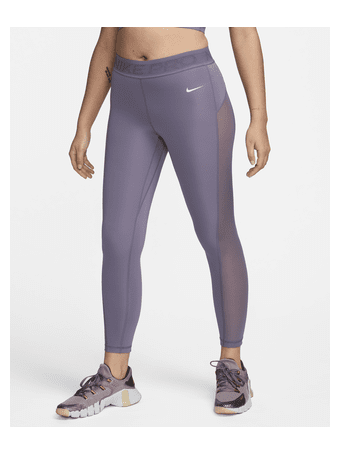 NIKE - Pro Women's Mid-Rise 7/8 Mesh-Paneled Leggings DAYBREAK