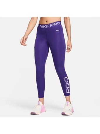 NIKE - Women's Mid-Rise 7/8 Graphic Leggings COURT PURPLE
