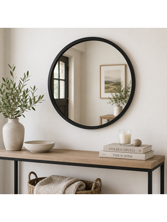 TOWNHOUSE - Round Mirror BLACK