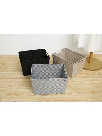 Creative Closet Woven Strap Tote  15.5 X 12 BEIGE