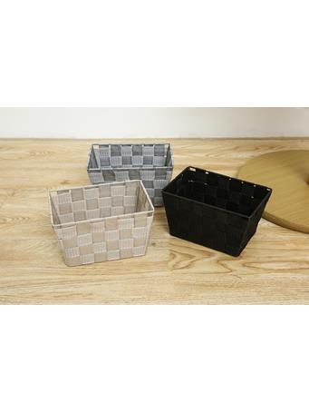 Creative Closet Woven Strap Tote 10 X 6 GREY