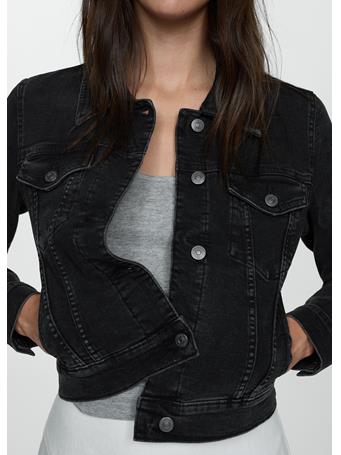 MANGO - Pocketed Denim Jacket BLACK