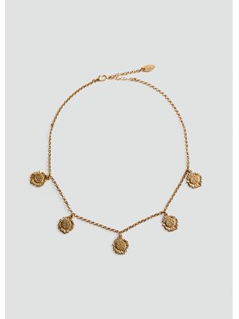 MANGO - Flower Pendant Necklace GOLD