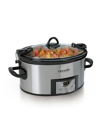 CROCK-POT - Programmable 6.0-Quart Cook & Carry Slow Cooker SILVER