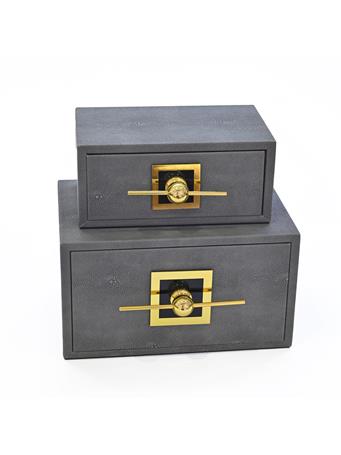 MAISON LUXE -2PC Box Set Grey CHARCOAL