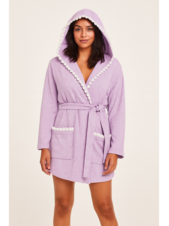 BODY TOUCH - 38IN Hooded Lounge Robe ASST