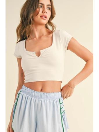 KIMBERLY C - Crop Tee CREAM