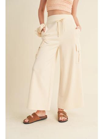 KIMBERLY C - Wide Leg Pants CREAM