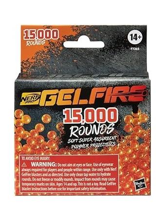 NERF - Pro Gelfire Refill, 15000 Gelfire Rounds NO COLOR
