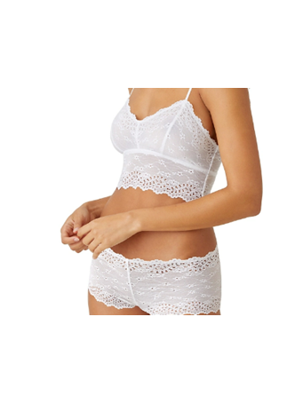 B'TEMPTED - Inspired Eyelet Bralette WHITE