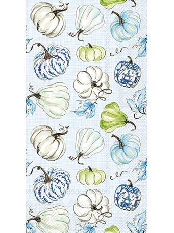 BOSTON INTERNATIONAL - Chinoiserie Stacked Pumpkins Guest Towel BLUE